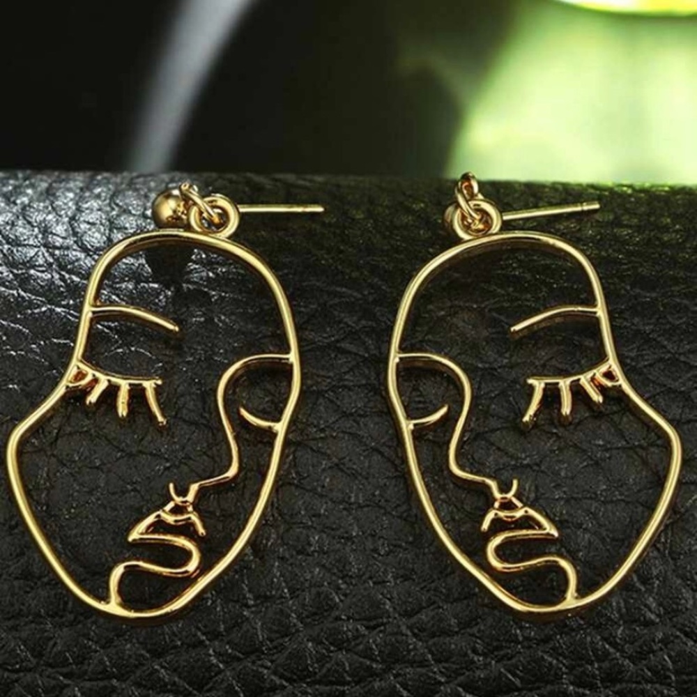 BOGO face design drop earrings jewelry fashion